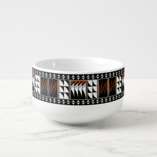 Southwest Feather Blessings in Rust Soup Mug
