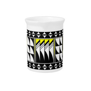 Southwest Feather Blessings in Yellow Beverage Pitcher