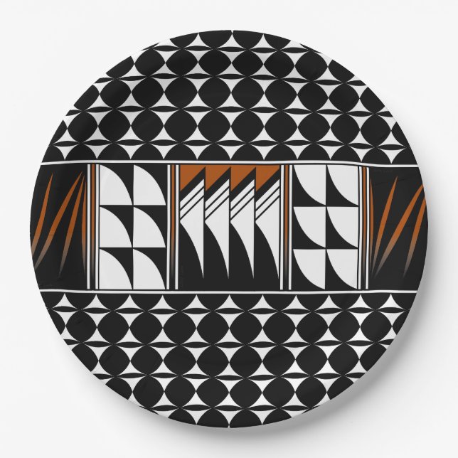 Southwest Feather Blessings Paper Plates (Front)