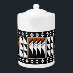 Southwest Feather Blessings Teapot<br><div class="desc">This unique artwork is another version of previous art that showcases pueblo culture in the southwestern part of the United States. These Native American cultures have been here for centuries and continue to share their culture and art to many visitors today. This design is a representation our cherished feathers and...</div>