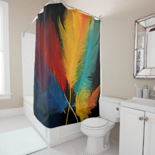 Southwest Feathers 2 Shower Curtain