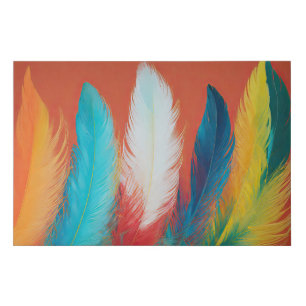 Southwest Feathers Faux Canvas Print