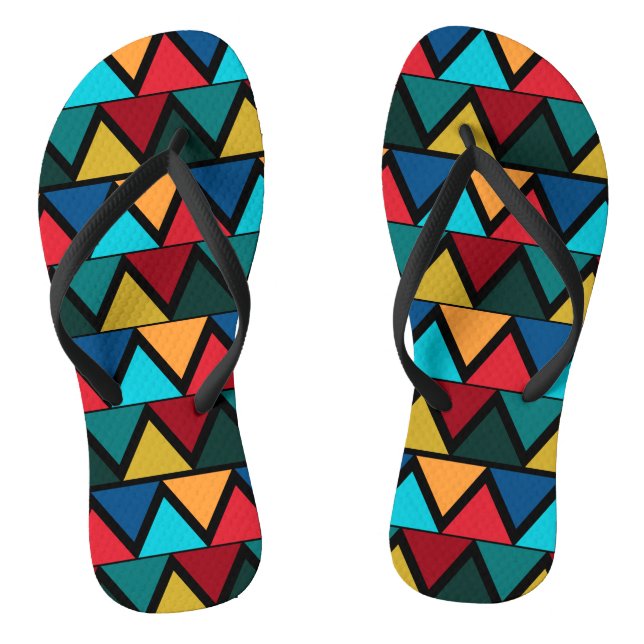 Southwest Feathers Flip Flops (Footbed)