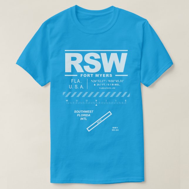 Southwest Florida Int'l Airport RSW T-Shirt (Design Front)