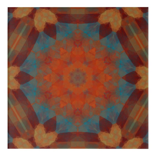 Southwest Flower Mandala Acrylic Print (Front)