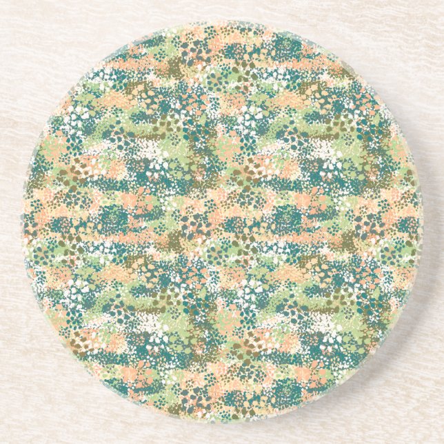 Southwest Garden Abstract Artistic Designer Coaster (Front)