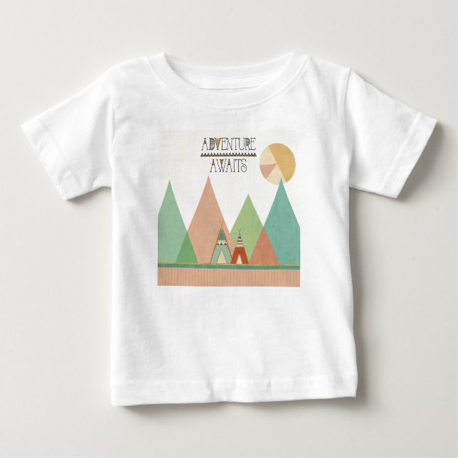 Southwest Geo III | Adventure Awaits Baby T-Shirt (Front)