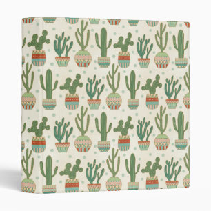Southwest Geo Step   Cactus Pattern Binder