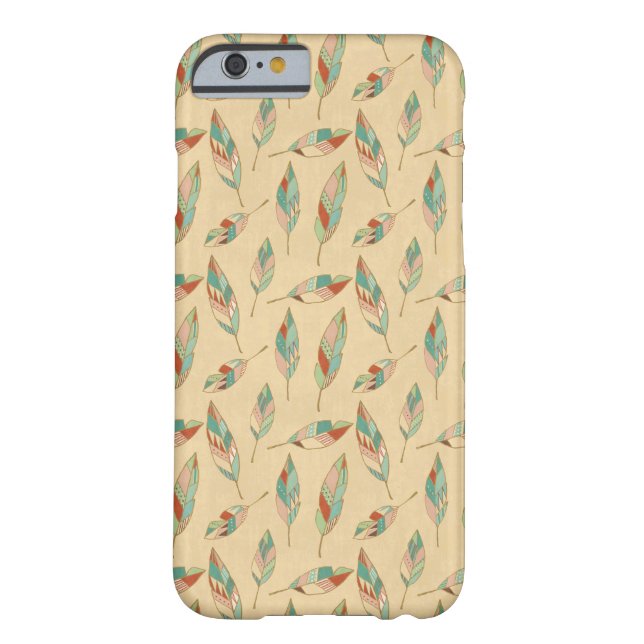 Southwest Geo Step | Coral Feather Pattern Case-Mate iPhone Case (Back)