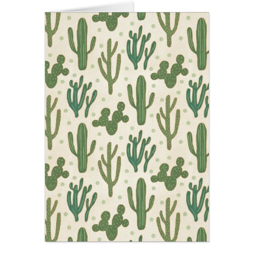 Southwest Geo Step  Desert Cactus Pattern