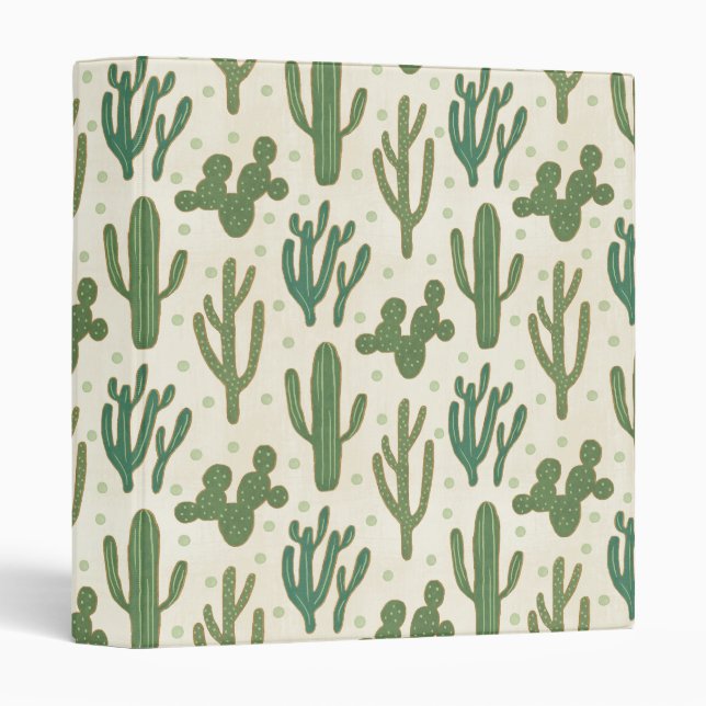 Southwest Geo Step | Desert Cactus Pattern Binder (Front/Spine)