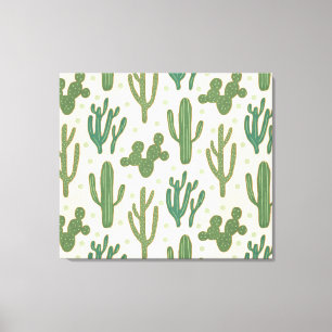 Southwest Geo Step Desert Cactus Pattern Canvas Print