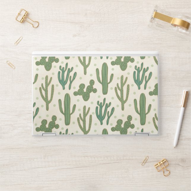 Southwest Geo Step | Desert Cactus Pattern HP Laptop Skin (Desk)