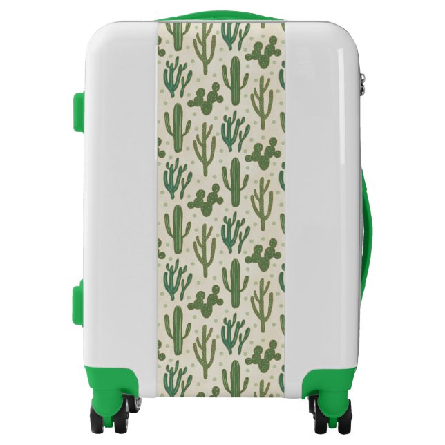 Southwest Geo Step | Desert Cactus Pattern Luggage (Front)