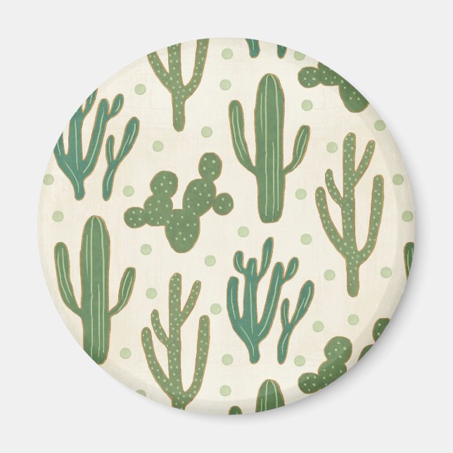 Southwest Geo Step | Desert Cactus Pattern Magnet (Front)