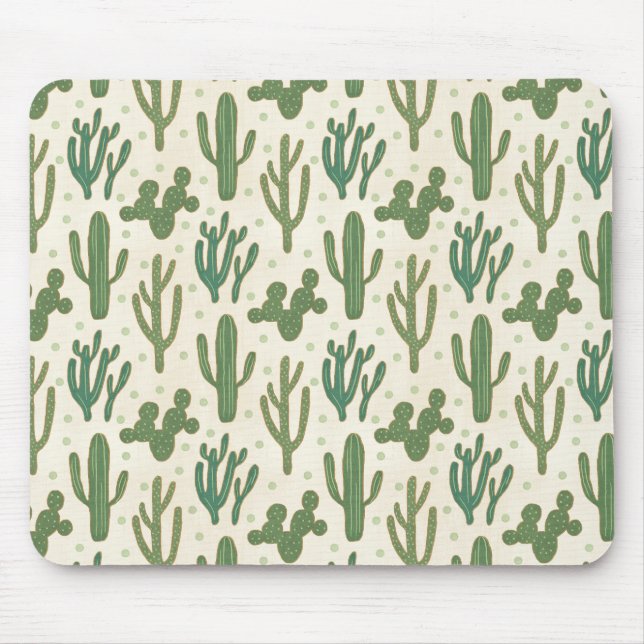 Southwest Geo Step | Desert Cactus Pattern Mouse Pad (Front)