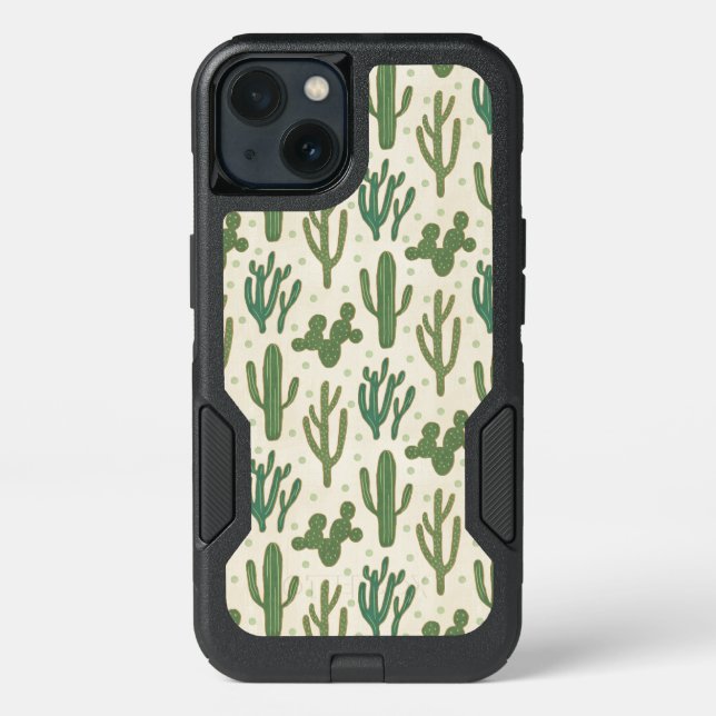 Southwest Geo Step | Desert Cactus Pattern Otterbox iPhone Case (Back)