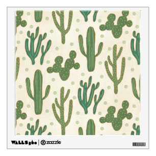 Southwest Geo Step   Desert Cactus Pattern Wall Sticker