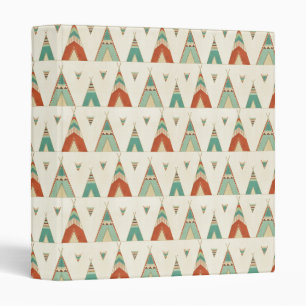 Southwest Geo Step Geometric Teepee Pattern Binder