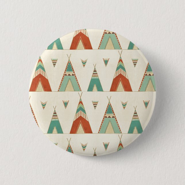 Southwest Geo Step | Geometric Teepee Pattern Button (Front)