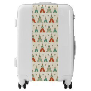 Southwest Geo Step   Geometric Teepee Pattern Luggage