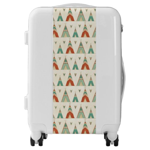 Southwest Geo Step  Geometric Teepee Pattern Luggage