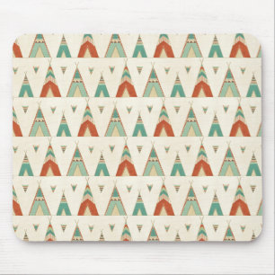 Southwest Geo Step Geometric Teepee Pattern Mouse Pad