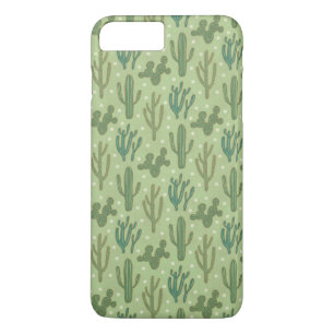 Southwest Geo Step   Green Cactus Pattern iPhone 8 Plus/7 Plus Case