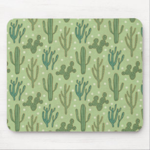 Southwest Geo Step Green Cactus Pattern Mouse Pad