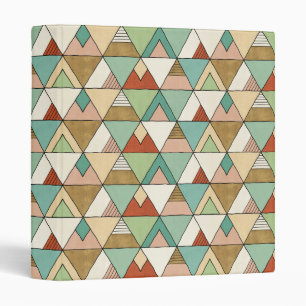 Southwest Geo Step Hand Drawn Tribal Pattern Binder