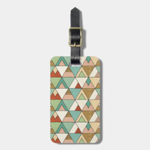 Southwest Geo Step Hand Drawn Tribal Pattern Luggage Tag