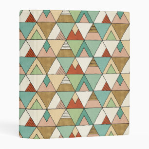 Southwest Geo Step   Hand Drawn Tribal Pattern Mini Binder