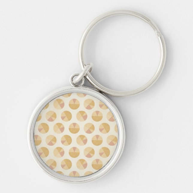 Southwest Geo Step | Orange Circle Pattern Keychain (Front)