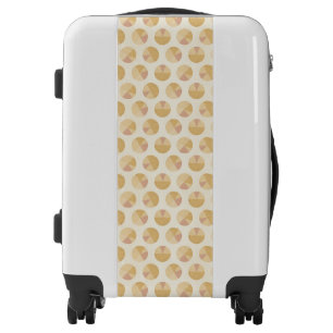Southwest Geo Step   Orange Circle Pattern Luggage