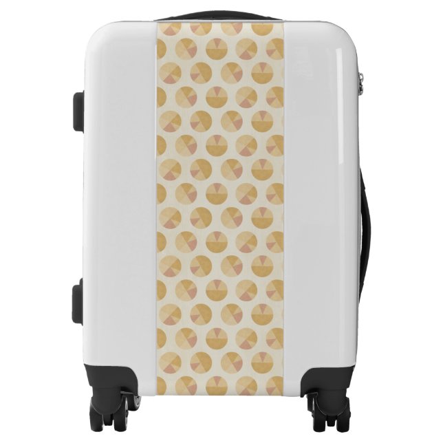 Southwest Geo Step | Orange Circle Pattern Luggage (Front)