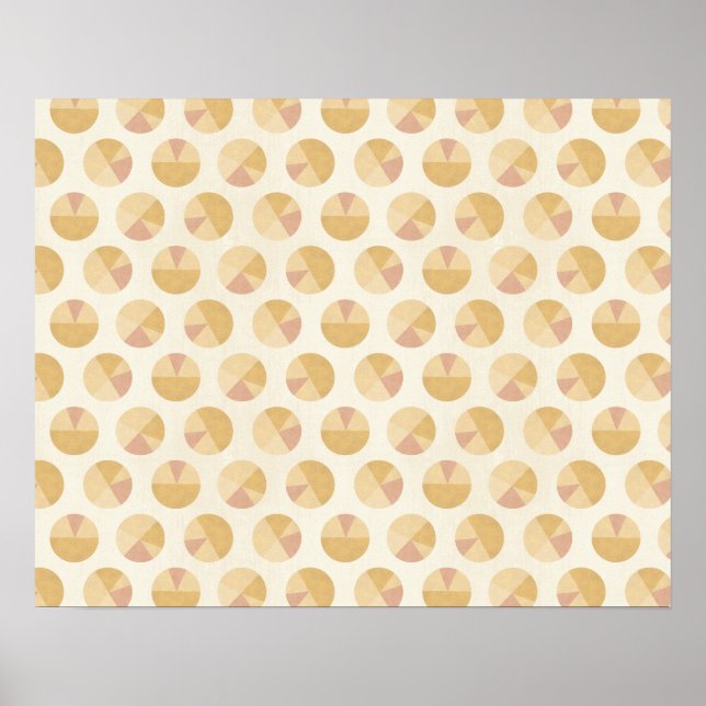 Southwest Geo Step | Orange Circle Pattern Poster (Front)