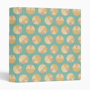 Southwest Geo Step Orange & Green Circle Pattern Binder