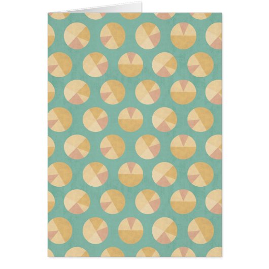 Southwest Geo Step | Orange & Green Circle Pattern Cards (Front)