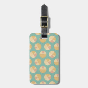 Southwest Geo Step Orange & Green Circle Pattern Luggage Tag