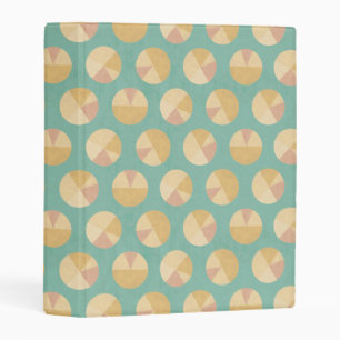 Southwest Geo Step Orange & Green Circle Pattern Mini Binder