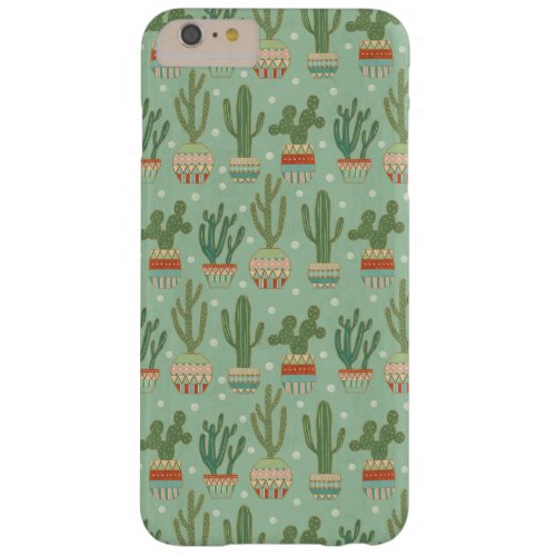 Southwest Geo Step  Potted Cactus Pattern Barely There iPhone 6 Plus Case