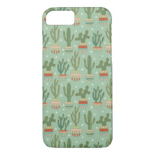 Southwest Geo Step Potted Cactus Pattern iPhone 8/7 Case