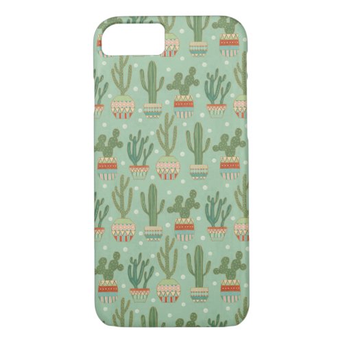 Southwest Geo Step  Potted Cactus Pattern iPhone 87 Case