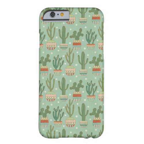 Southwest Geo Step  Potted Cactus Pattern Barely There iPhone 6 Case