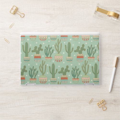 Southwest Geo Step  Potted Cactus Pattern HP Laptop Skin