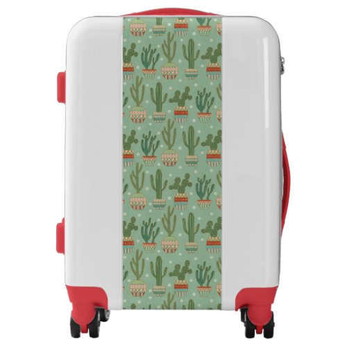 Southwest Geo Step  Potted Cactus Pattern Luggage