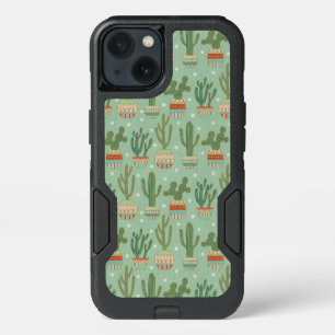 Southwest Geo Step Potted Cactus Pattern iPhone 13 Case
