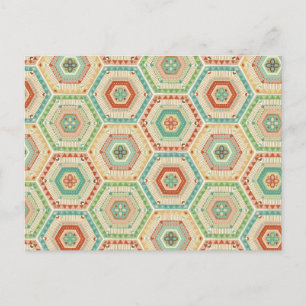 Southwest Geo Step Southwest Hexagon Pattern Postcard