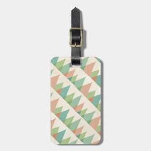 Southwest Geo Step Teal & Coral Triangles Luggage Tag