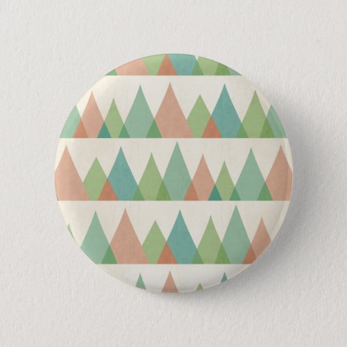 Southwest Geo Step  Teal  Coral Triangles Pinback Button